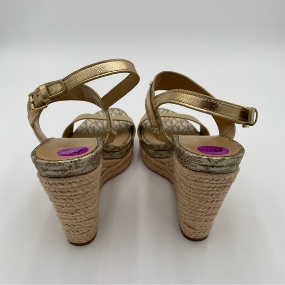 Michael Kors Strappy Leather Espardrille Wedges Summer Sandals Size 8.5 (NWOT) - Picture 6 of 8